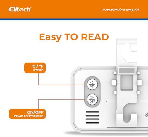 Elitech 2Pack Fridge Thermometer Hygrometer Digital Freeze Refrigerator - Image 3