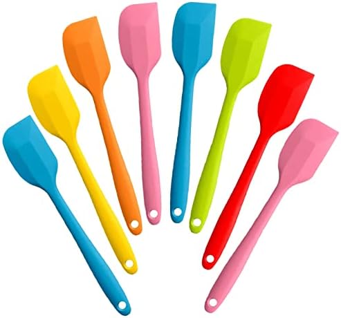 8 Pieces Silicone Spatulas, 8.5 inch Non-stick by KAKAMINA