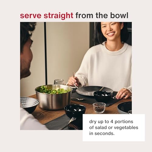 Zyliss Easy Spin Salad Spinner, 2–4 Servings, Stainless Steel - Image 5