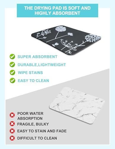 Dish Drying Mat for Kitchen Counter - Image 3