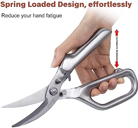 LIVINGO Kitchen Scissors Heavy Duty Utility Poultry Shears Stainless Steel - Image 5