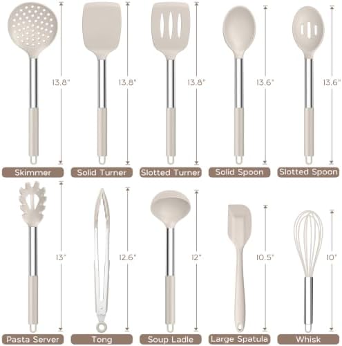 Onader Silicone Kitchen Utensils Set of 10, Cooking Utensils - Image 2