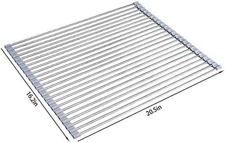 Ahyuan Roll up Dish Drying Rack Over The Sink Kitchen Roll up Sink Drying Rack - Image 6