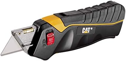 Cat Safety Utility Knife Box Cutter Self-Retracting, Squeeze Handle to Extend by Unknown