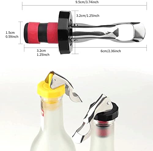 6pcs Reusable Wine Stoppers, Silicone Vacuum Bottle Stopper, Expanding Manual - Image 2