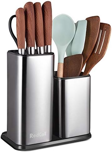 RedCall Kitchen Knife Holder, Stainless Steel Universal Knife Block Without by RedCall