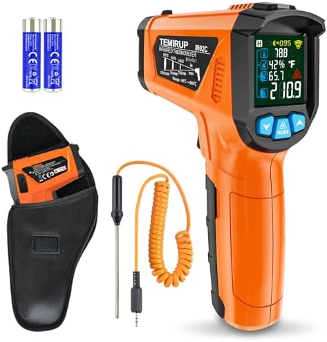 Infrared Thermometer Gun, Non Contact Digital Laser Thermometer Temperature Gun by TEMIRUP