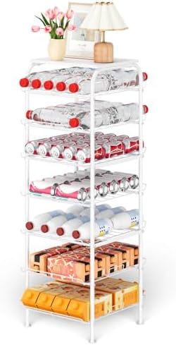 smusei Water Bottle Organizer 7 Tier Free Standing Bottled Water Storage Rack by smusei