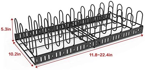 Expandable Food Container Lid Organizer, Large Capacity Adjustable 8 Dividers - Image 6