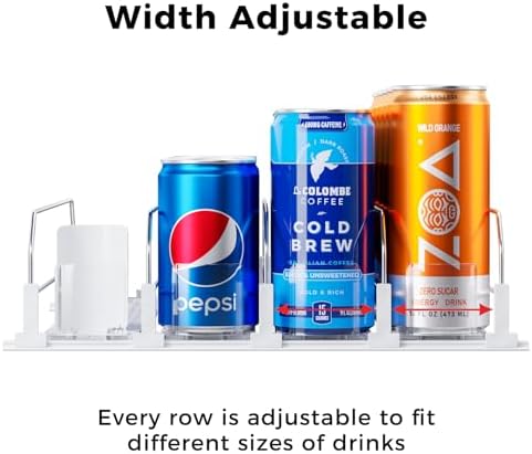 Puricon Drink Organizer for Fridge, Soda Can Organizer -4 Rows - Image 4