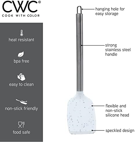 COOK WITH COLOR Silicone Cooking Utensils, Kitchen Utensil Set, Cooking Utensils - Image 2
