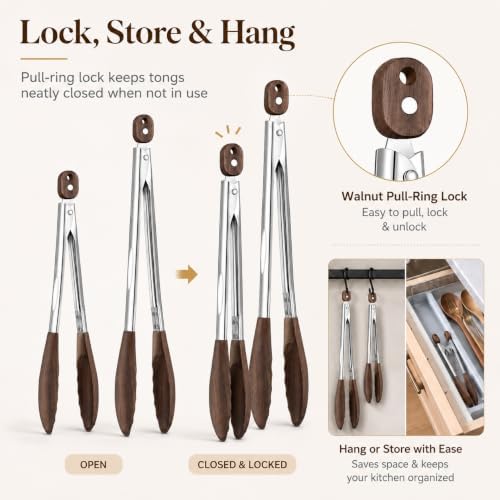 Wooden Tongs for Cooking - Image 3