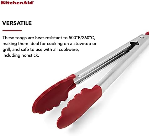 KitchenAid Silicone Stainless Steel Tongs, 12 Inch - Image 7
