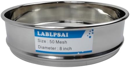 50 Mesh Lab Sieves 8" Diameter 304 Stainless Steel Wire Cloth Test Sieve by LABLPSAI