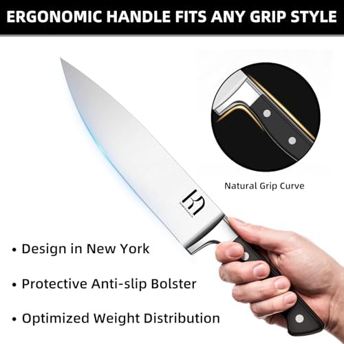 KnifeSaga 15-pc Japanese Kitchen Knife Block Set, Razor Sharp, Professional - Image 4