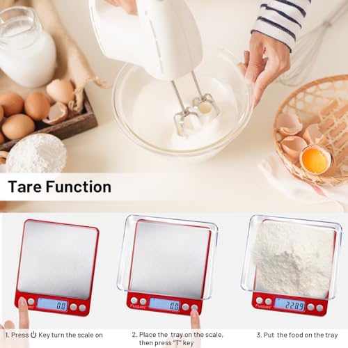 Fuzion Small Gram Scale 3000g, Digital Kitchen Food Scale, Gram and Ounce - Image 4