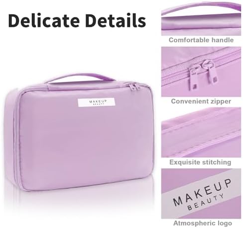 Queboom Travel Makeup Bag Cosmetic Bag Toiletry Bag - Image 3