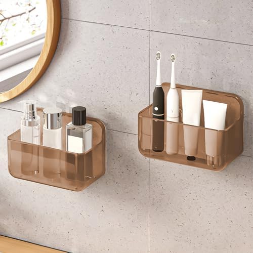 CGBE 2-Pack Cabinet Door Organizer, Self Adhesive Bathroom Shelves by CGBE