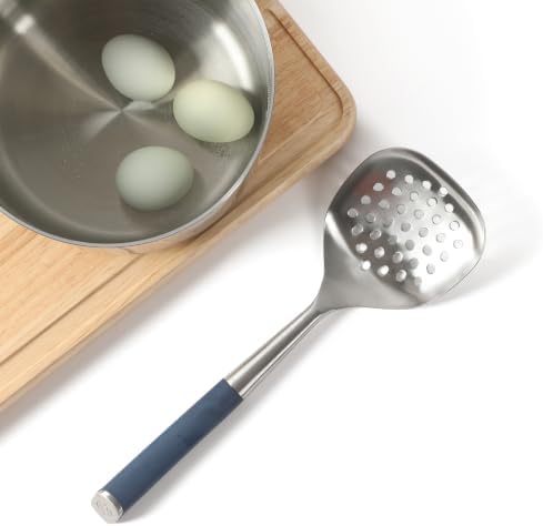 Calphalon Edge Stainless Steel Slotted Spoon/Skimmer, Kitchen Strainer Spoon - Image 6