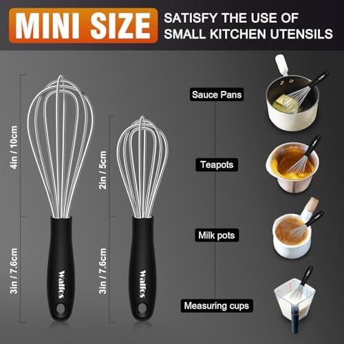 Walfos Mini Stainless Steel Whisk - Image 3