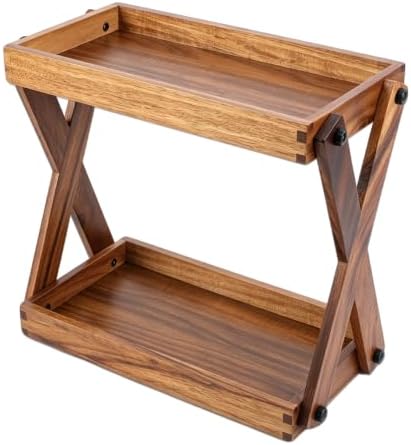 2 Tier Wood Countertop Organizer Shelf by ZOVANO