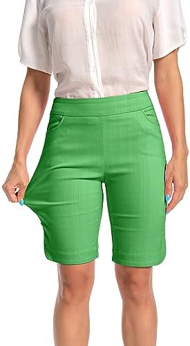 Women's Work Casual Super Stretch Tulip-Hem Pull-On Dress Shorts - Image 6