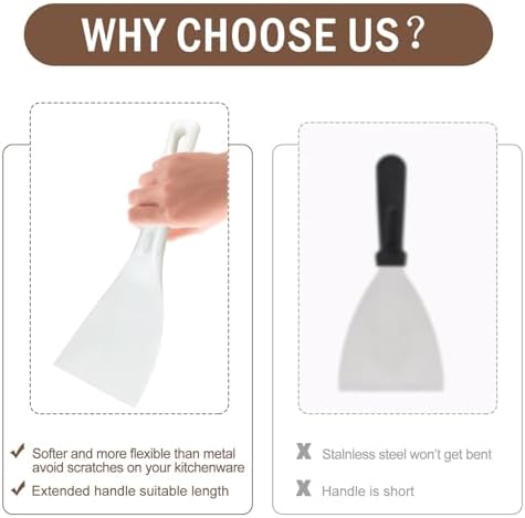 LRui Kitchen Professional Pizza Dough Scraper dough spatula, plastic flexible - Image 3