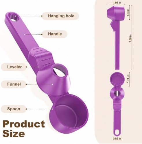 Coffee Scoop with Funnel for Ground Coffee & Protein Powder, 2 Tbsp - Image 4