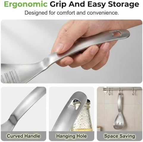 5 in 1 Multifunction Cooking Spoon Stainless Steel Slotted Spoon - Image 5