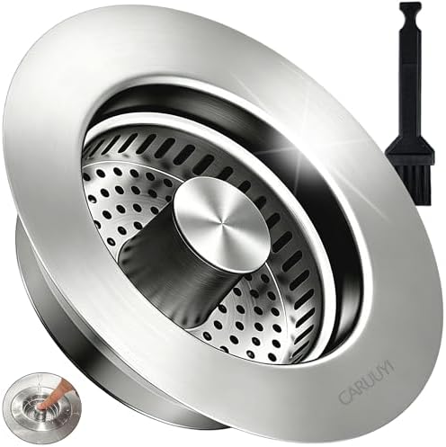 Upgraded 3-in-1 Pop-Up Kitchen Sink Drain Strainer Stopper by Unknown