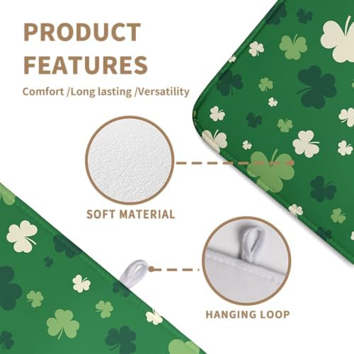Green Shamrock St. Patrick's Day Dish Drying Mat - Image 3