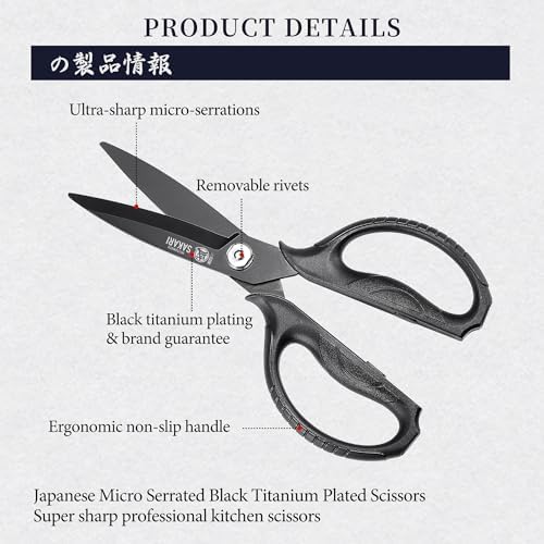 MITSUMOTO SAKARI Detachable Poultry Shears, Kitchen Scissors - Image 4