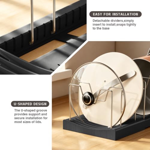 Magheo 2 Pack Pots and Pans Organizer Under Cabinet, Expandable 12.6"-22.8" - Image 5