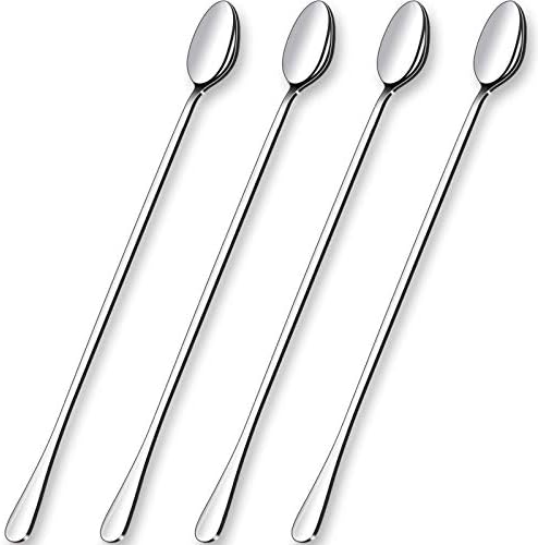 GLAMFIELDS 12-Inch Long Handle Mixing Spoons, Iced Teaspoons, Ice Cream Spoon by GLAMFIELDS