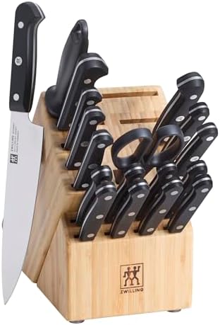 ZWILLING Gourmet 19-Piece Razor-Sharp German Knife Block Set, Made in by Zwilling