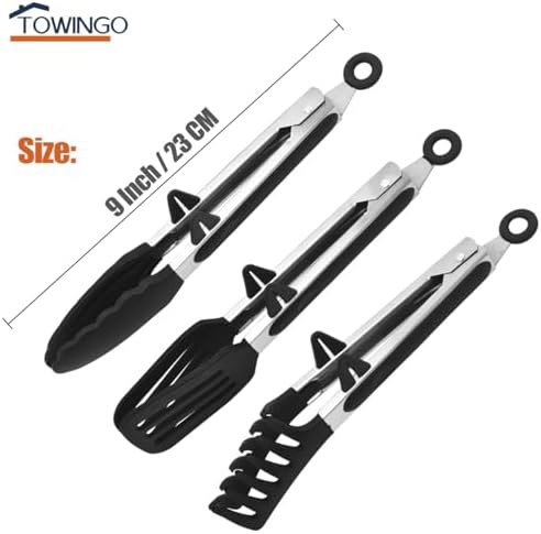 9" Kitchen Tongs for cooking - Image 4
