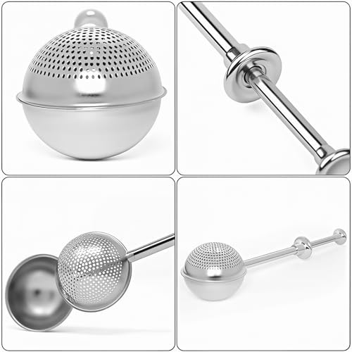 2Pcs Flour Sifter for Baking, One-hand Operation Sugar Shaker Stainless Steel - Image 5