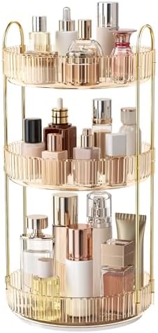 360° Rotating Makeup Organizer, Large Capacity Skincare & Cosmetics Storage by Oifecsie