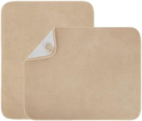 2 Pack Microfiber Dish Drying Mat by VESHE