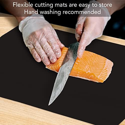 Cut N' Funnel Black Flexible Plastic Cutting Board Mat 2 Pack, Made in the USA - Image 5