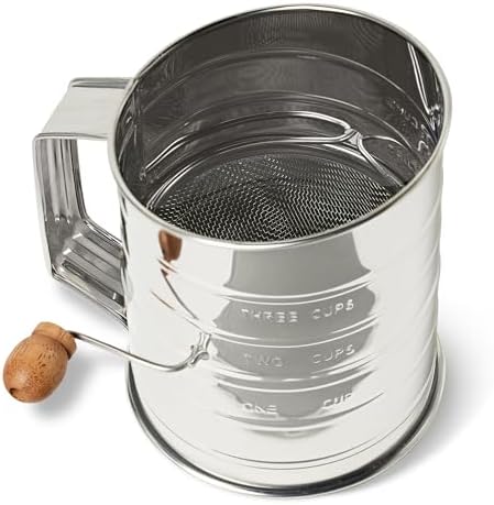Amazon Basics Stainless Steel Flour Sifter, 3 Cup Capacity by AmazonBasics