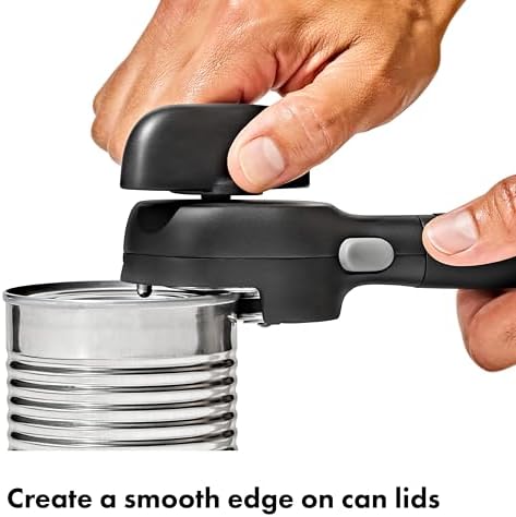 OXO Good Grips Smooth Edge Manual Can Opener, No Sharp Edges, Soft Grip - Image 2