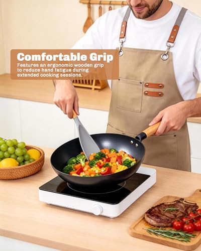 Silicone Cooking Spoon for Non-Stick Cookware, BPA-Free Wooden Handle Kitchen - Image 4