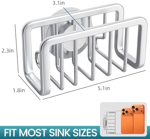 TAILI Silver Sponge Holder for Kitchen Sink - Image 3