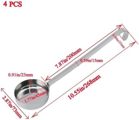 4 Pcs 3 oz 10.55 Inch Silver Stainless Steel 201 - Image 2
