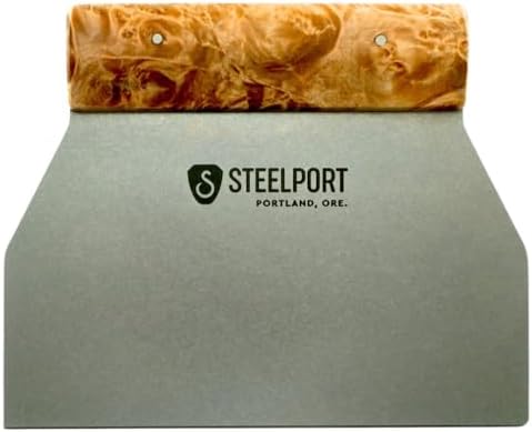 STEELPORT Bench Scraper | Dual Edge Stainless Steel Dough Cutter, USA Made by SteelportKnifeCo