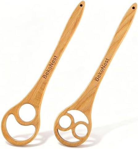 Danish Dough Whisk 2 Pack, Wooden Sourdough Bread Whisk by Unknown