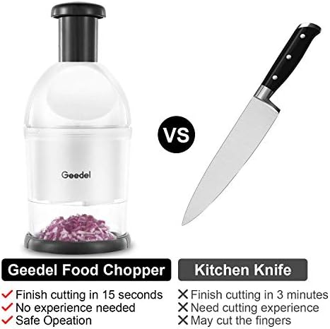 Geedel Food Chopper, Manual Vegetable Chopper Cutter, Slap Onion Cutter - Image 6