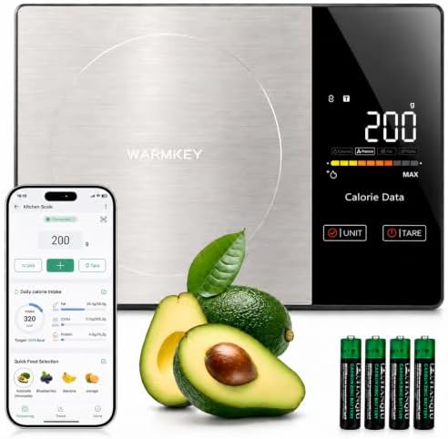 Smart Nutrition Food Scale - 1g Precision Digital Kitchen Scale by WARMKEY