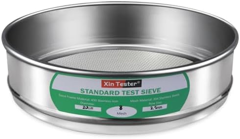 Xin Tester 8 mesh Standard Mesh Lab Sieves Laboratory Sample Test Analysis by XinTester